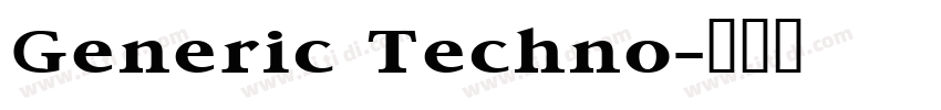 Generic Techno字体转换